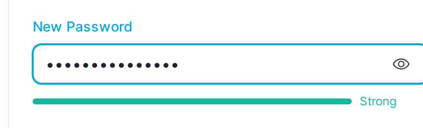 Strong password state with all requirements met